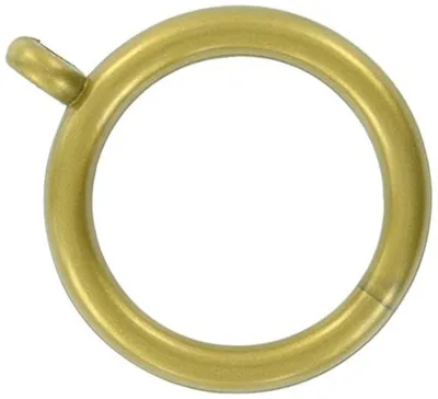 Vorhangringe, antike Messing-Optik, 8 Stück, 25 mm, weiß