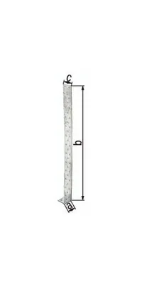 Immagine prodotto di Alberts 847340 Ancoraggio piatto in acciaio per calcestruzzo, zincato sendzimir, per il fissaggio nel calcestruzzo, 205 x 40 x 40 mm, set da 10
