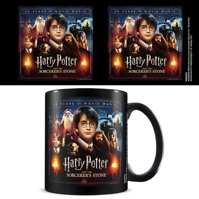 Productafbeelding van Harry Potter - 20 jaar filmmagie - zwart - keramische mok - Ø8,5 H9,5 cm