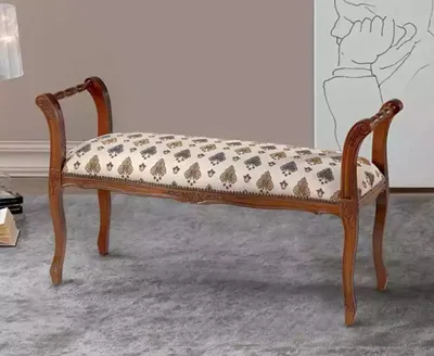 Image de Banc classique Tabouret Banc Nouveau siège rembourré Tissu Bancs