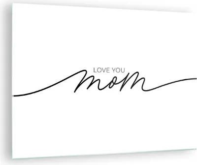 Produktbild von Bilder auf glas - Einteilig - Ich liebe dich Mama - 70x50cm - Glasbilder - Wandbilder - Bilder - zum Aufhängen bereit - Wanddekoration aus Glas - Glas Bilder - Wandbild auf Glas - GAA70x50-4794