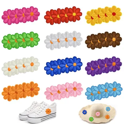 48 Stück Aufnähblumen, Applikationen, 2,3 x 10,4 x 16,3 cm
