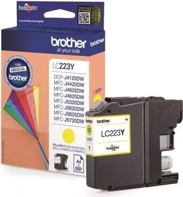 Produktbild von Tintenpatrone Gelb Brother LC223Y, 550 Seiten, für DCP-J4120DW, MFC-J4420DW, MFC-J5320DW, MFC-J4620DW, MFC-J5620DW, MFC-J5720DW