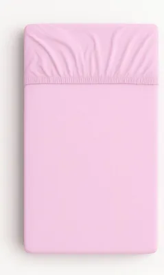 Obrázok produktu pre Ružové prestieradlo do detskej postieľky, bavlnený džersej, extra mäkké pohodlie, 120x60 cm