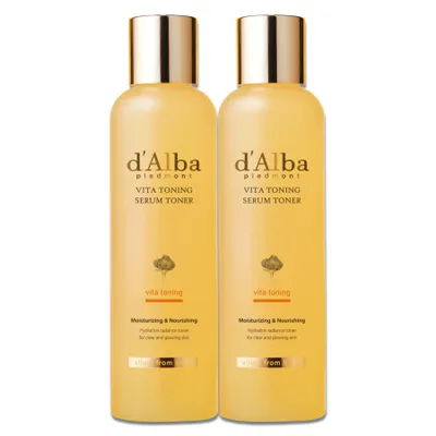 Produktbild von d'Alba Vita Toning Serum Toner Weißtrüffel Hautpflege Gesichts Feuchtigkeitspflege, 2x 180ml