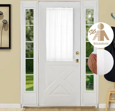 Immagine prodotto di Tenda per porta finestra opaca asta tirante, tenda per porta francese tie-back per patio e vetrate finestra scorrevole L 63,5xH 102cm