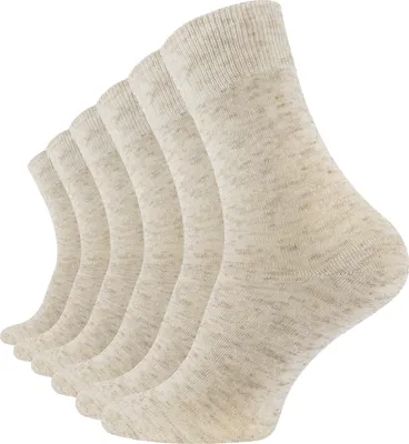 Produktbild von Cotton Prime® Leinen Socken "Natur" 6 Paar 39-42
