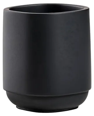 Produktbild von Zahnputzbecher Time, Zahnbürstenhalter für das Badezimmer, Durchmesser 8 cm, Höhe 9,8 cm, Schwarz