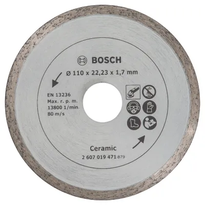 Produktbild von Diamanttrennscheibe für Fliesen, Durchmesser: 110 mm
