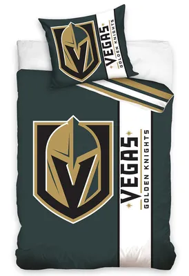 Obrázek produktu pro Hokejové povlečení NHL VEGAS GOLDEN KNIGHTS BELT, šedé, bavlna hladká, 140x200cm + 70x90cm