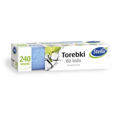 Obrázok produktu pre Vrecká na kocky ľadu ICE CUBE BAGS 240 kusov jednorazových vreciek na kocky ľadu zviazaných