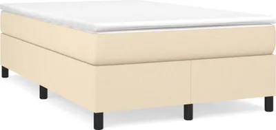 Image de vidaXL Sommier boxspring Crème 120x200 cm Tissu