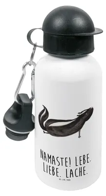 Produktbild von Mr. & Mrs. Panda Sportflasche Stinktier Yoga - Weiß - Geschenk, Stinki, Trinkflasche Kinder, Liebe, Kindergarten, Skunk, Stinker, Namaste, Kindertrinkflasche