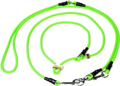 Produktbild von Mystique Hunting Profi Umhängeleine 6mm mit Zugbegrenzung M 295cm neon grün