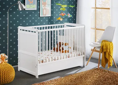 Obrázek produktu pro Dětská postýlka s úložným prostorem NAE - 60x120, bílá