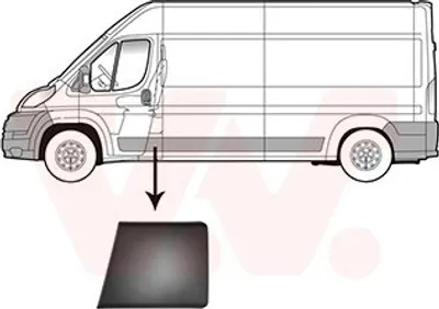 Produktbild von VAN WEZEL Seitenschutzleiste vorne links B-Säule 1651405 für FIAT Ducato Kastenwagen (250, 290) Ducato Pritsche / Fahrgestell (250, 290) Ducato Bus