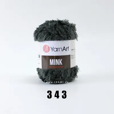 Produktbild von YarnArt Mink, Effektgarn, Flauschgarn, leami, leamigurumi 343 anthrazit