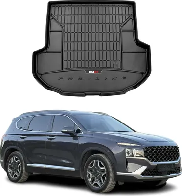 Image de Tapis de Coffre pour Hyundai Santa Fe 2018-2022 TPE Noir