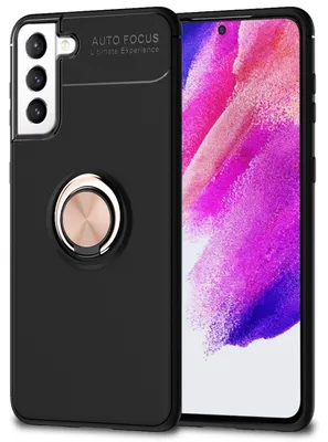 Image de NALIA Housse anneau noir mat pour Samsung Galaxy S21 FE Rose Gold