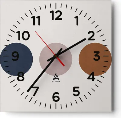 Produktbild von Wanduhr - Quadrat - Glasuhr - Minimalistisch Räder Modern - 30x30cm - Schleichendes Uhrwerk - Lautlos - zum Aufhängen bereit - Dekoration Modern - Wanddekoration aus Glas - C4AC30x30-4524