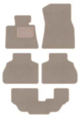 Produktbild von Velours-Fußmatten für BMW X7 G07 2018- (7-Sitzer) – 4-tlg, Beige, passgenau – Wielganizator LUX