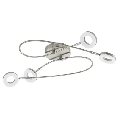 Produktbild von LED Deckenleuchte 4-flammig NICKEL-MATT/WEISS 'MOSANO'