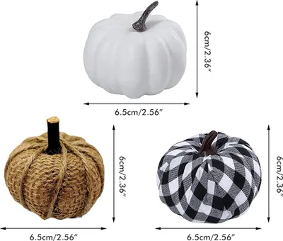 Image de Citrouilles Artificielles Récolte Faux modèles de citrouilles pour l'automne Thanksgiving Décoration Halloween