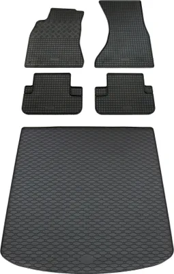 Produktbild von Rigum Gummi Fußmatten + Kofferraumwanne im Set für Audi A5 8T + F5 Sportback