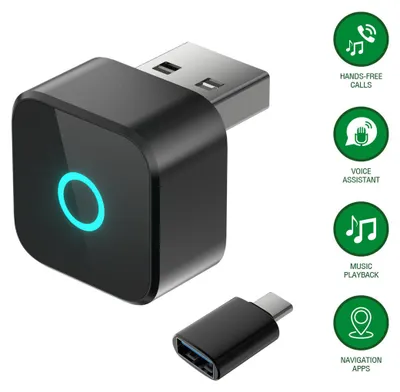Produktbild von 4smarts Wireless CarPlay / Android Auto Adapter, schwarz