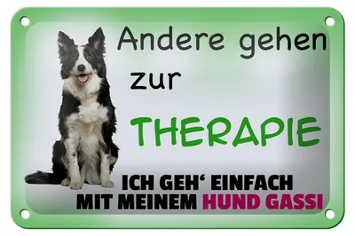 Produktbild von Blechschild Spruch 18x12cm ich geh' mit meinem Hund Gassi