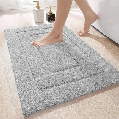 Productafbeelding van Unyqoos® Badmat – zachte microvezel badmat, absorberend en sneldrogend, antislip TPR-onderkant, machinewasbaar, verkrijgbaar in verschillende kleuren en maten