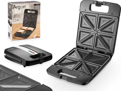 Obrázek produktu pro Sendvičovač Argon K-718-2 Black Steel 1400 W