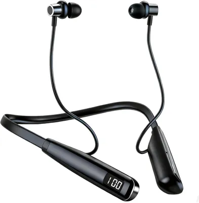 Produktbild von Bluetooth Nackenbügel Kopfhörer Sport mit 30 Std Spielzeit LED Anzeige