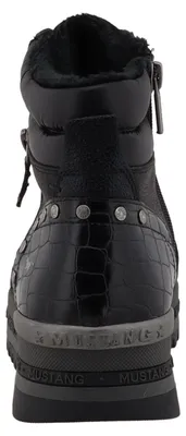 Produktbild von Mustang Damen Stiefelette sportliche Plateau-Sohle und Warmfutter, Größe:39 EU, Farbe:Schwarz