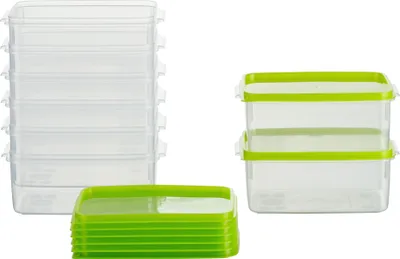 Produktbild von MiraHome Vorratsdosen Sets verschiedene Größen rechteckig grün – Vorratsdosen mit Deckel Luftdicht – Gefrierdosen für Mealprep – Austrian Quality