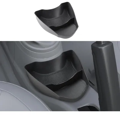 Immagine prodotto di Contenitore portaoggetti per console centrale, compatibile con Renault Twingo 3 dal 2014 al 2024, colore nero, realizzato in plastica ABS