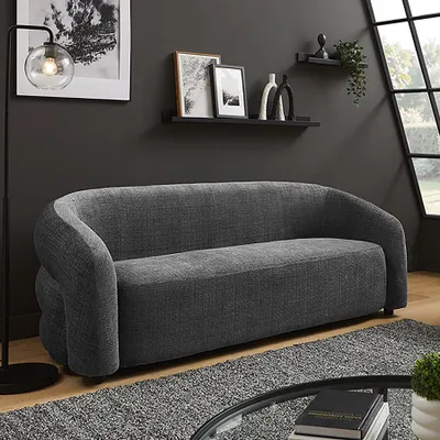 Produktbild von riess-ambiente Sofa VOGUE 200cm grau Chenille Cremona 3-Sitzer Couch mit Nosagfederung Schaumstoff
