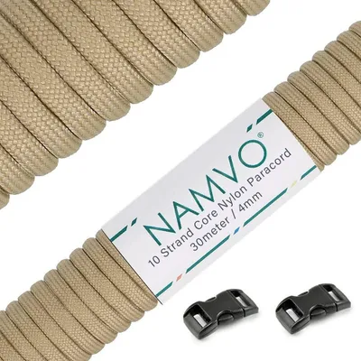 Productafbeelding van Parachutekoord 30 Meter - Nylon - 10 Draden - Outdoor - Kamperen - Handwerk - Geschikt voor DIY Projecten - Touw