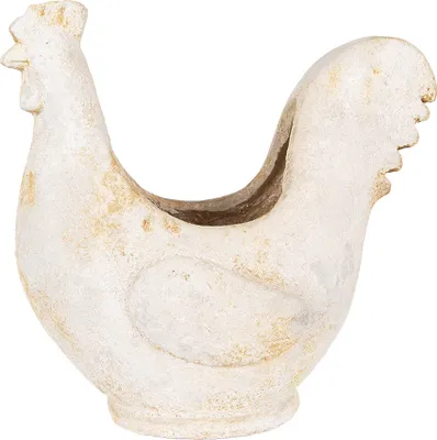 Produktbild von Clayre & Eef Blumentopf Huhn 36x18x35 cm Beige Keramikmaterial
