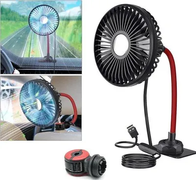 Image de Petit ventilateur USB 5 V, orientable à 360°, 3 vitesses
