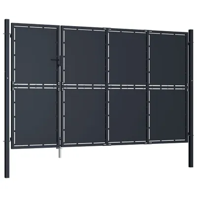 Zdjęcie produktu dla vidaXL Brama ogrodowa stalowa 350 x 150 cm antracytowa