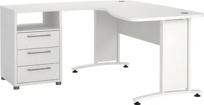 Produktbild von Schreibtisch Estong, Mehrzweckschreibtisch, Bürotisch für PC, Eckschreibtisch, 159x150 h75 cm, Weiß