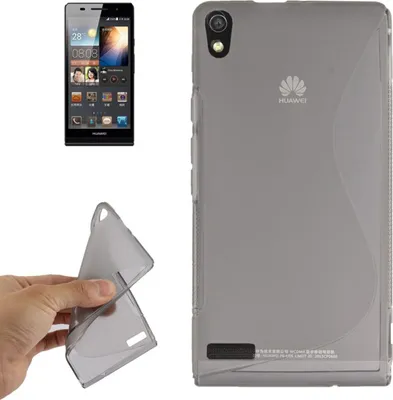 Produktbild von Handyhülle TPU-Schutzhülle für Huawei Ascend P6 grau