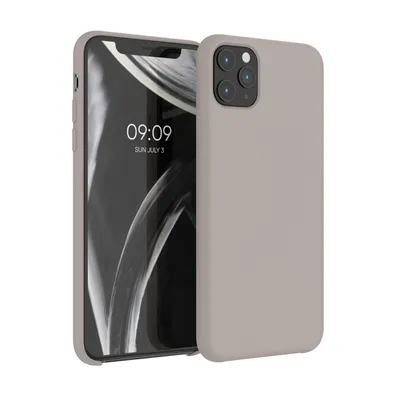 Produktbild von kwmobile Hülle kompatibel mit Apple iPhone 11 Pro Max Hülle - Silikon Handy Case - Handyhülle weiche Oberfläche - kabelloses Laden - Taupe