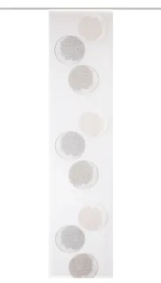 Schiebegardine Effektvoile mit Scherli-Kreisen, 245x60 cm, Kupfer
