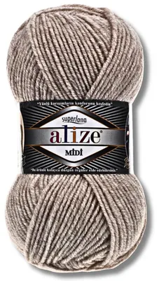 Produktbild von Alize 1x 100g Superlana Midi Wolle, Uni, Häkeln, Stricken (60)