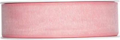 Produktbild von Schleifenband, Dekoband Organza 25mm, rosa, 50m Rolle (1m=0,12 EUR) Halbach