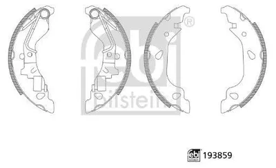 Produktbild von FEBI BILSTEIN Bremsbackensatz Trommelbremse Hinten für FIAT PUNTO (188) 193859
