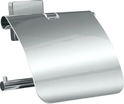 Produktbild von Kleine Wolke Rollenhalter mit Deckel LUNO Silberfarben