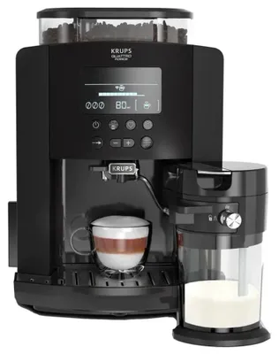 Zdjęcie produktu dla Krups Essential EA819N10, Ekspres do espresso, 1,7 l, Ziarna kawy, Wbudowany młynek, 1450 W, Czarny